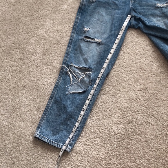 Arizona Jean Co. Denim Distressed Overalls Size Medium - Picture 4 of 10